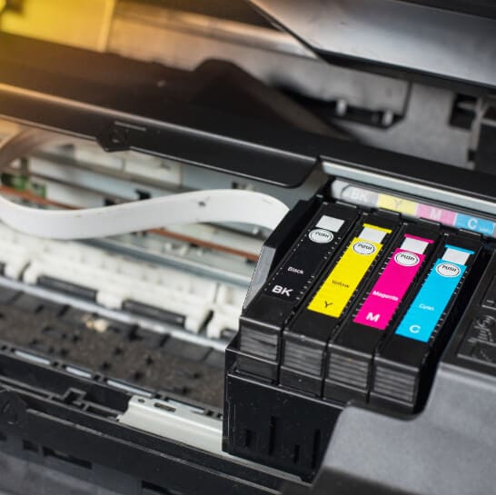 Inside of a printer offering Managed Print Services